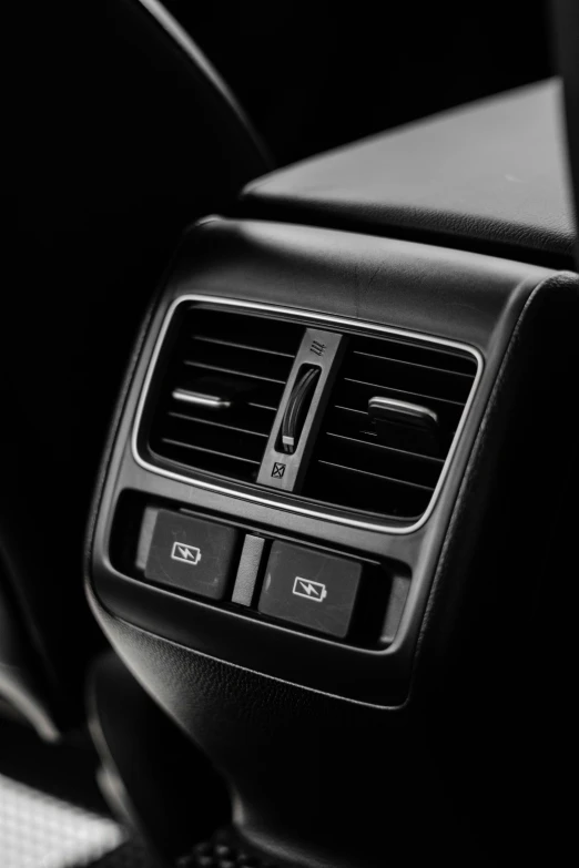 a radio in the center console of a vehicle