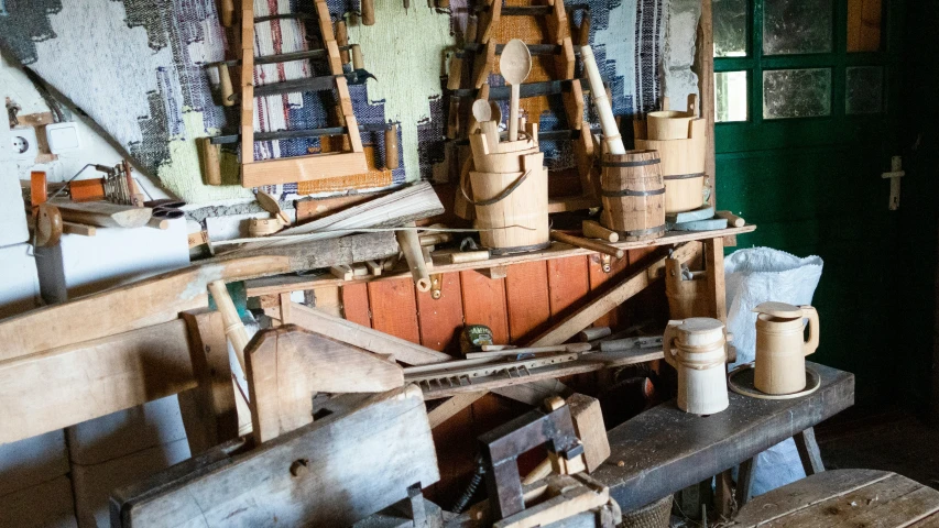 an artistic pograph of various objects on a shelf