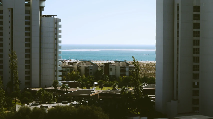 view from the top of buildings near beach