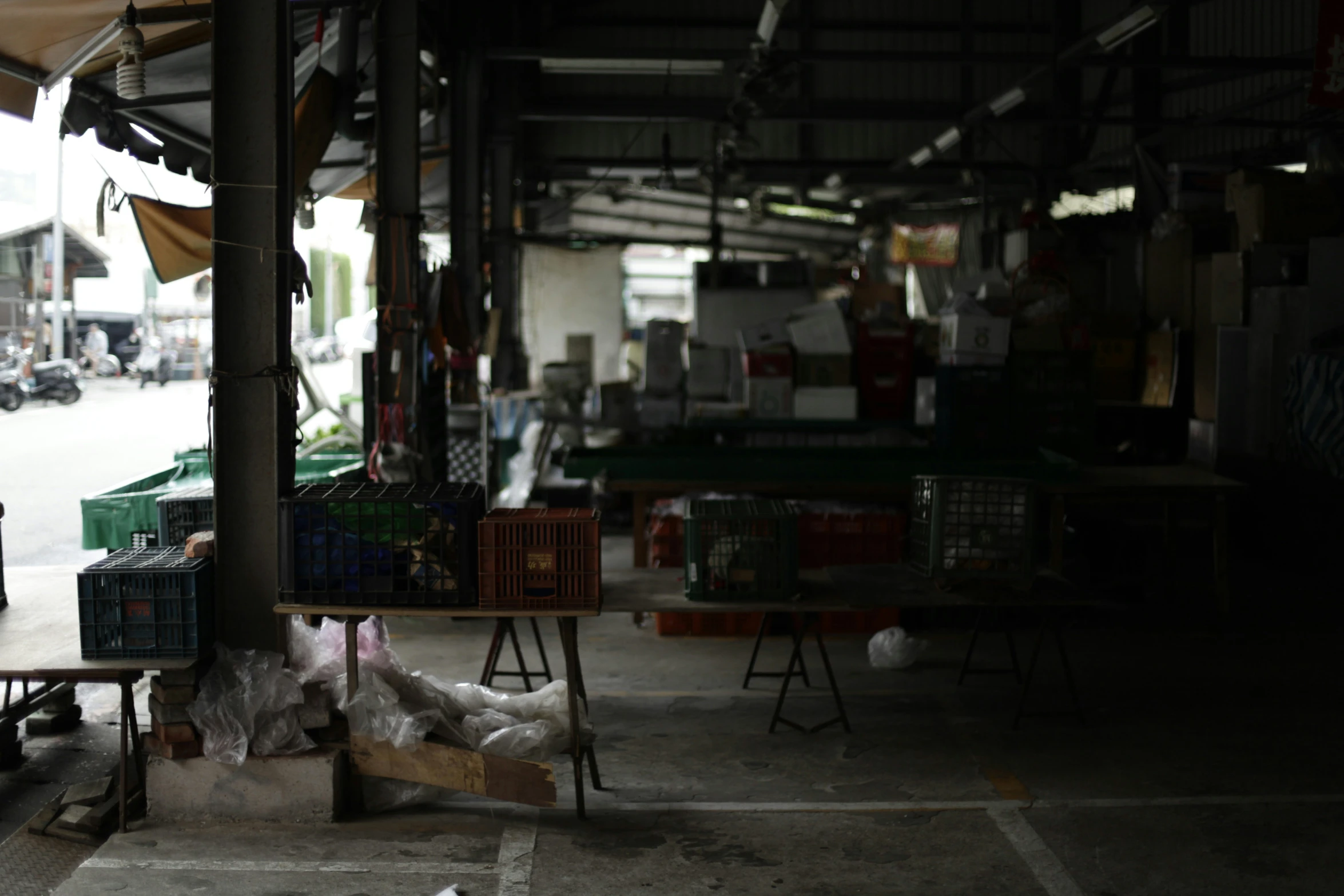 there are several items on the table in the market