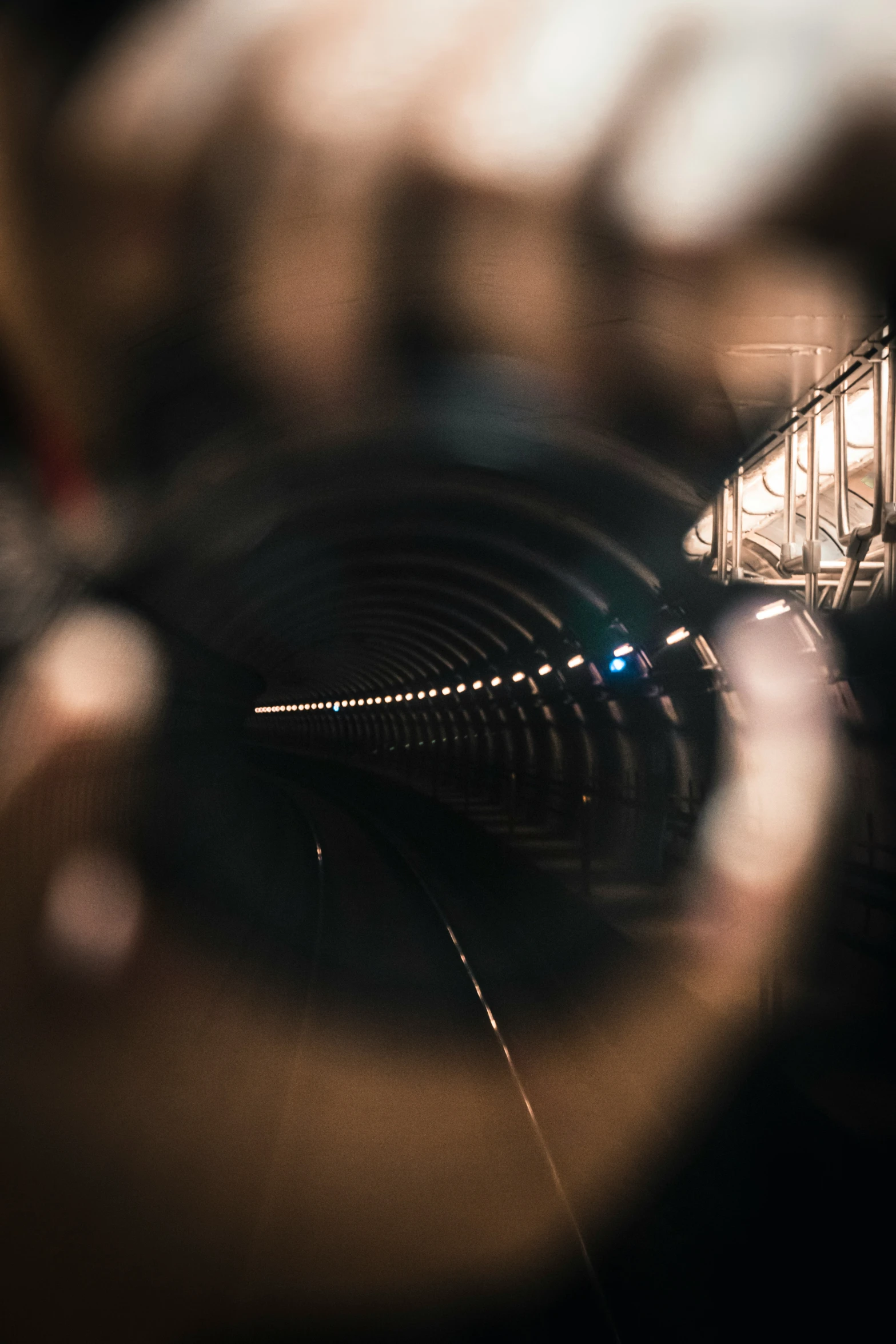 a train is shown moving along an empty track