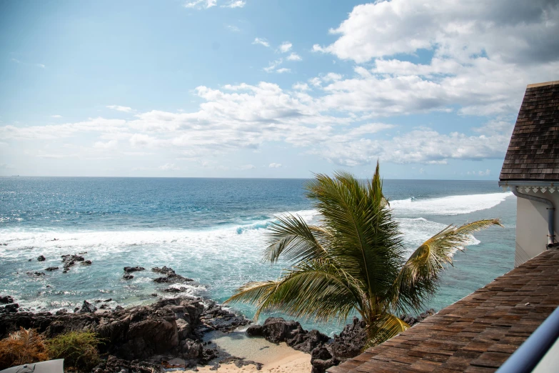 looking out to sea from the balcony of a house