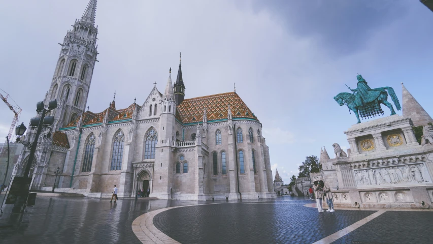 this is a church located on the edge of a large street