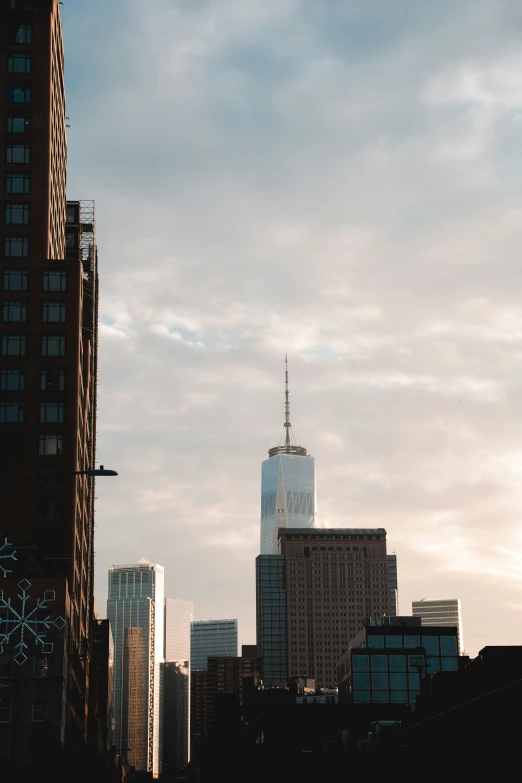 the top of two buildings in a city