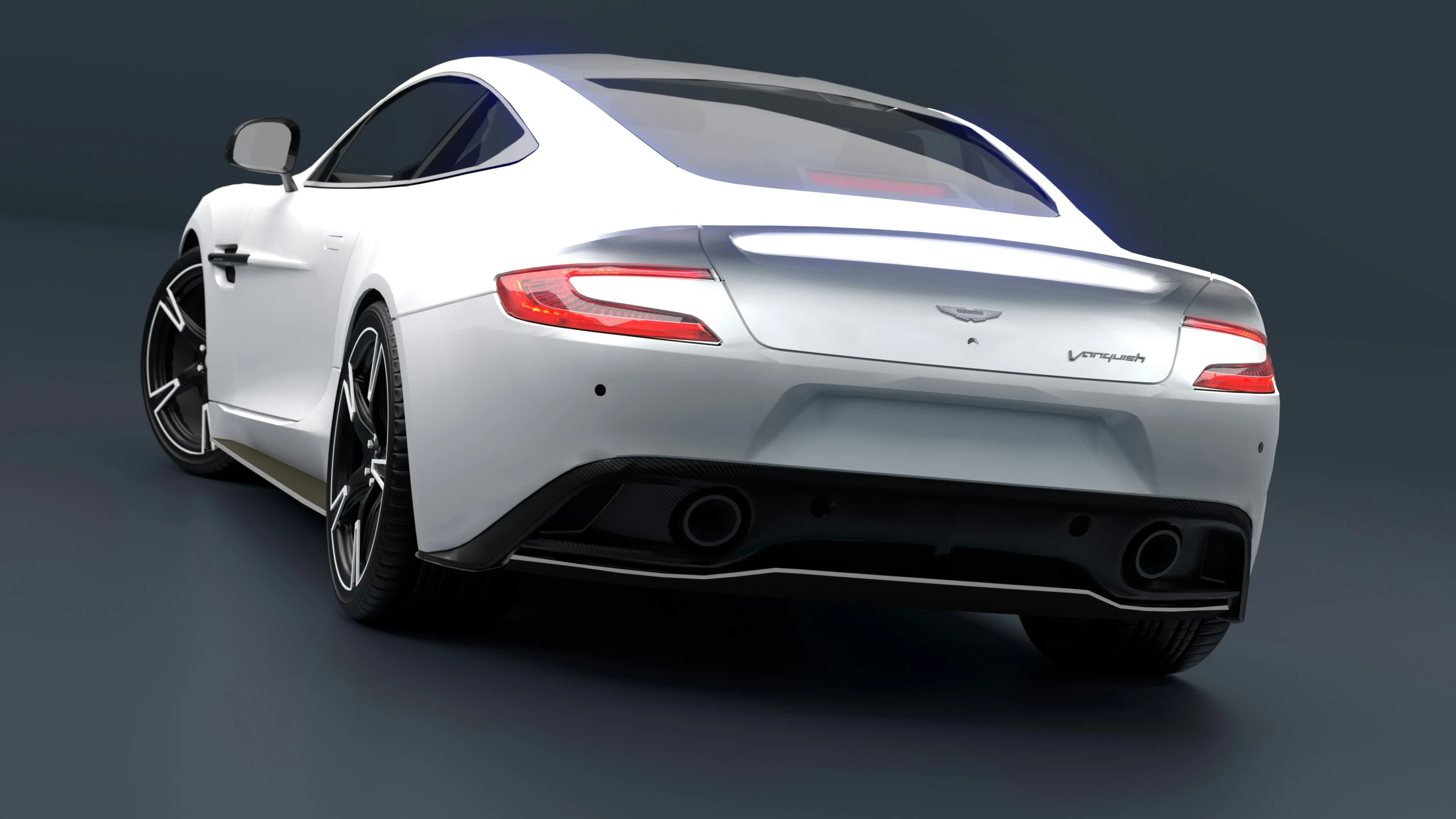 the rear view of a white mercedes benz coupe