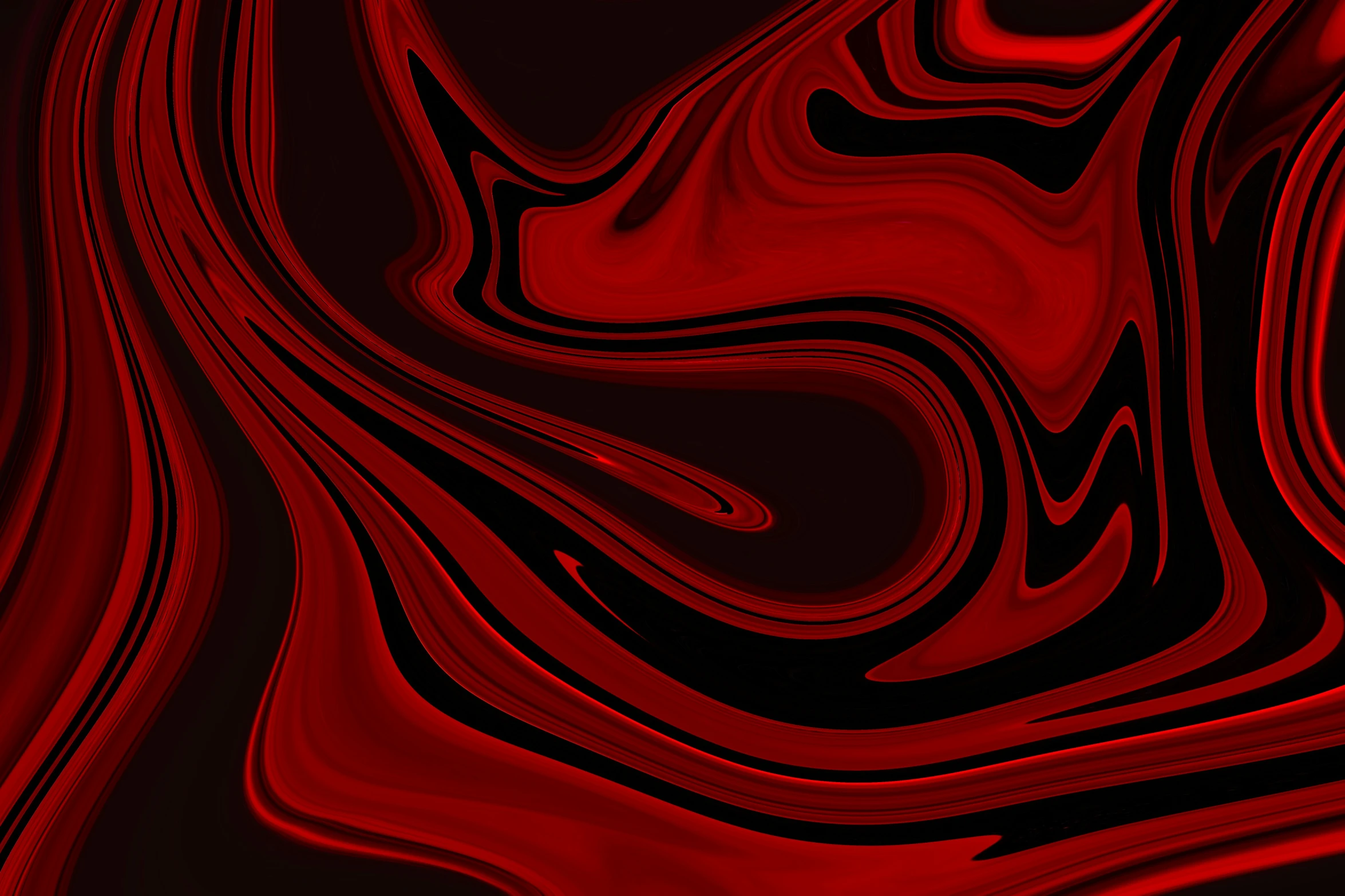 an abstract image with swirls and lines in red, black, and black