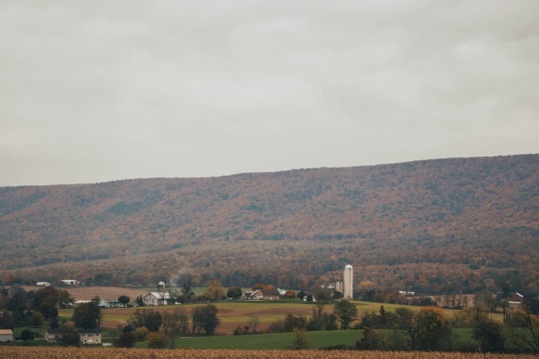 the landscape is very flat and green, with a building in the distance