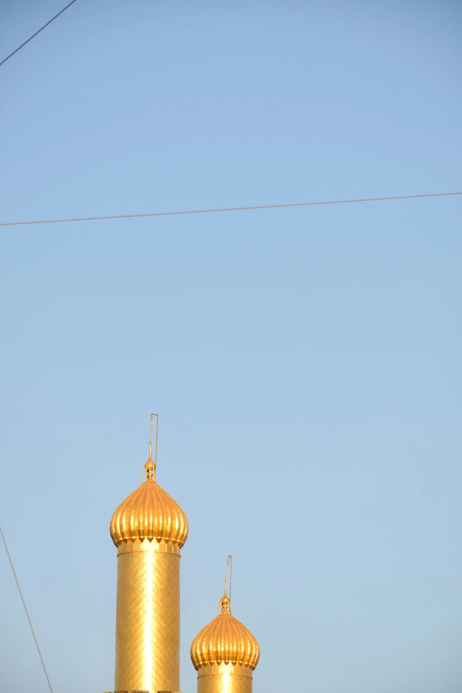 the golden domes have been used as decor for the roof tops