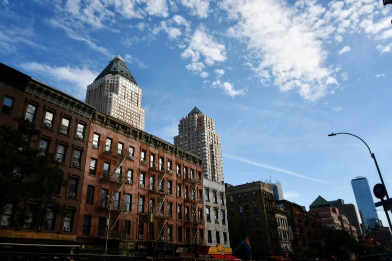 a po of a street with tall buildings