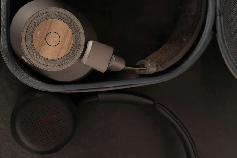 a couple of headphones that are sitting next to each other
