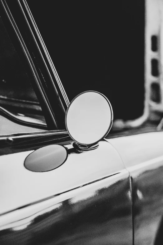 a close - up view of a car's mirror