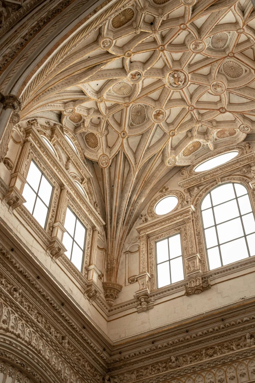 the interior of an elaborately decorated building