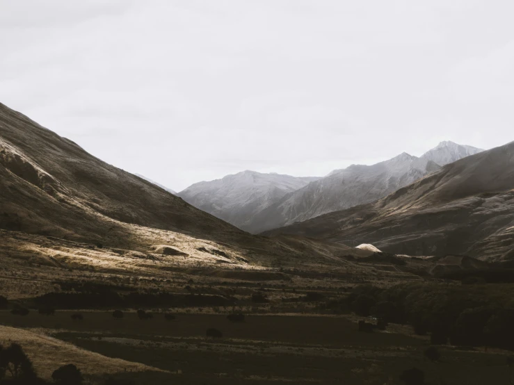 the distant view of the mountains from the top of the pass