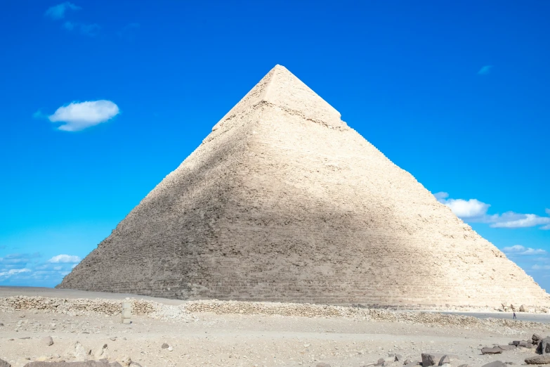 the ancient and historical pyramids in egypt, a few hundred years after its reconstruction