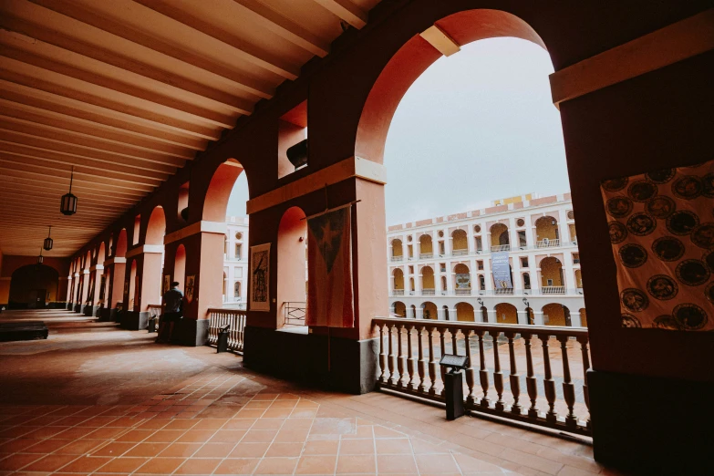 an arch on the outside wall of a building