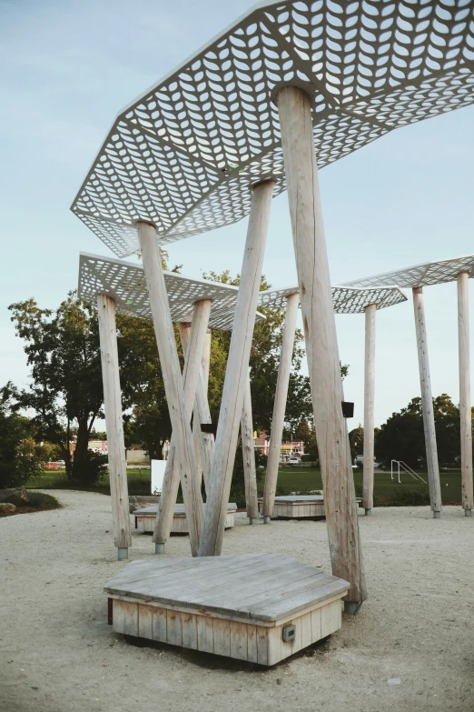 some kind of structure sitting in the sand