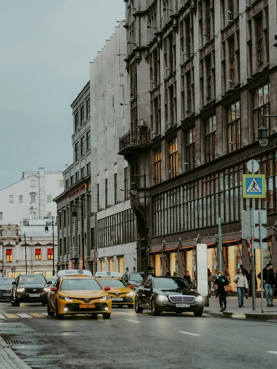 a busy street with many cars on the road