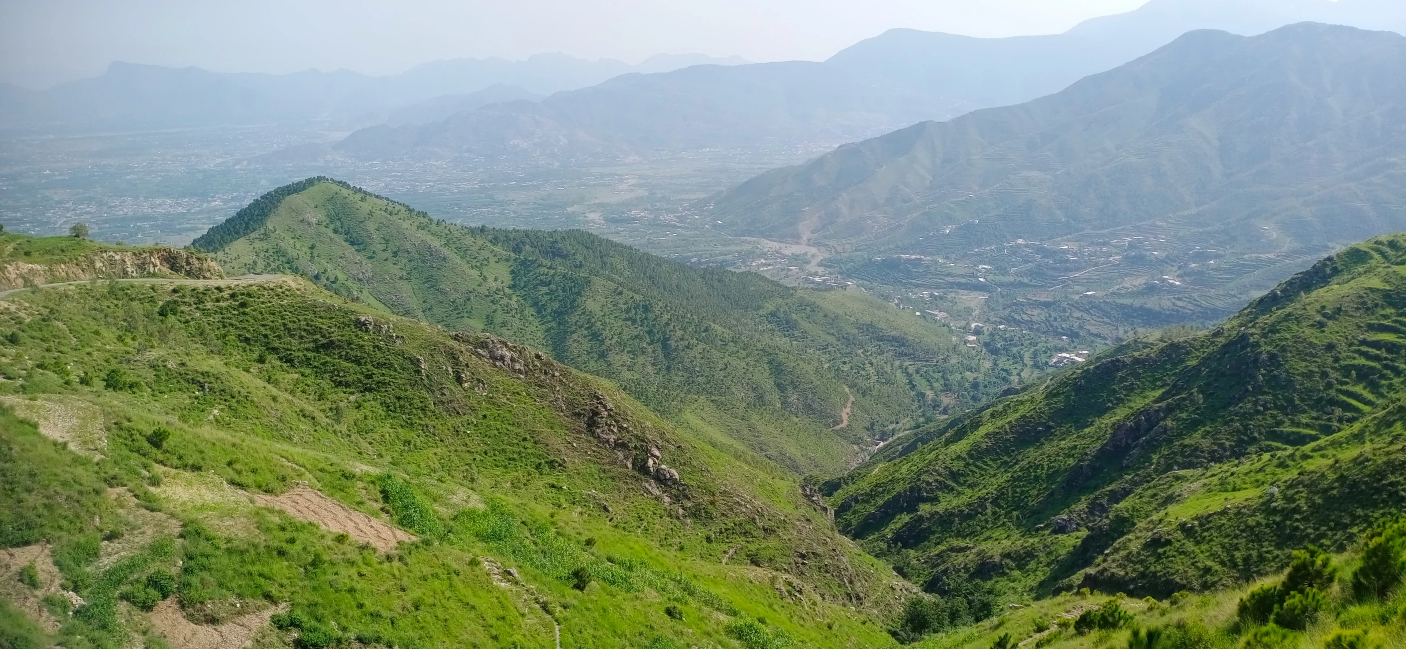 view of mountains from the top of the mountain