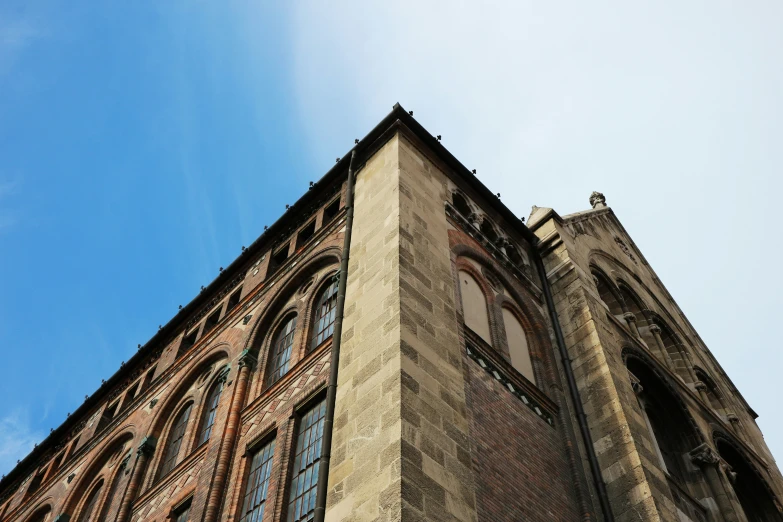 the tower of the building has several large windows