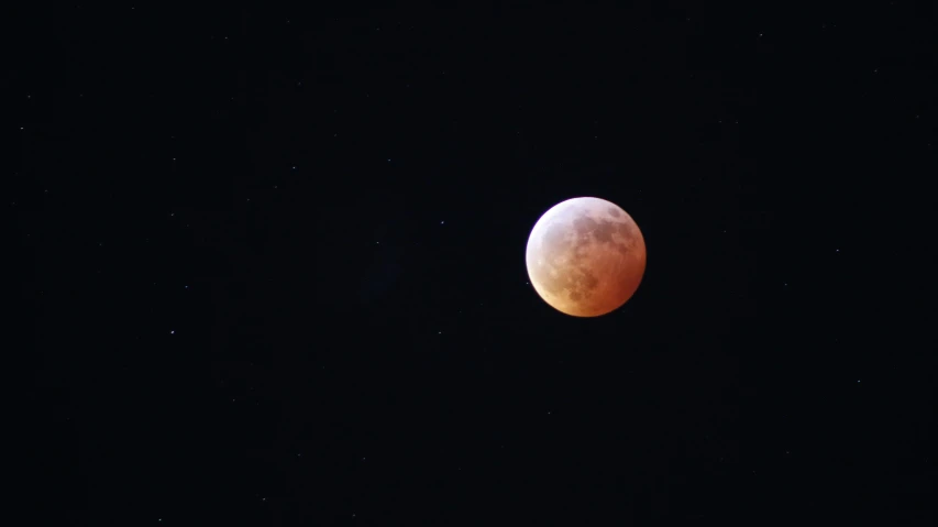 the  moon during the eclipse is lit up