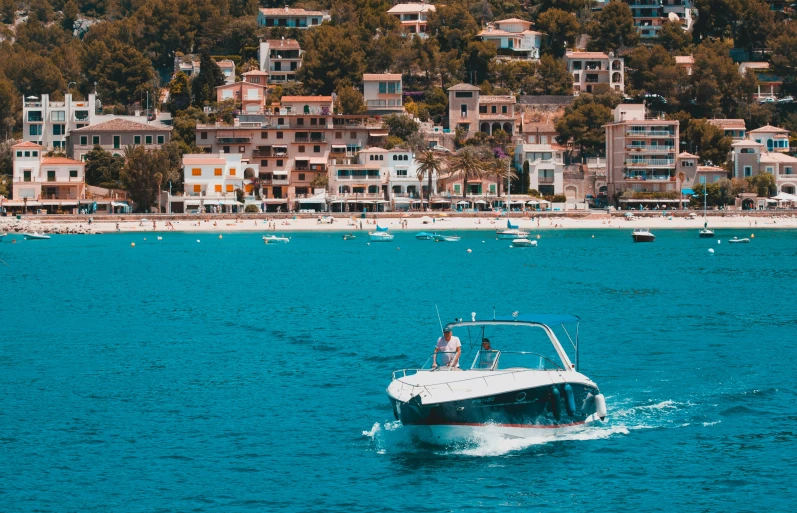 a boat that is sitting in the water