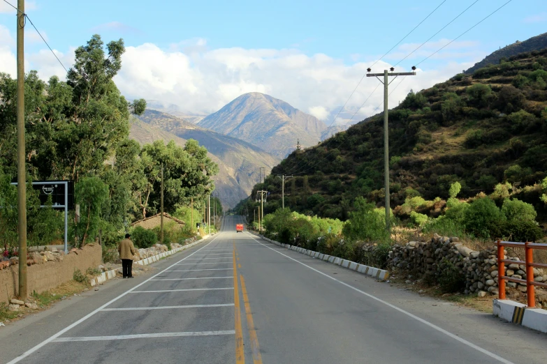 the road is empty for a couple of cars