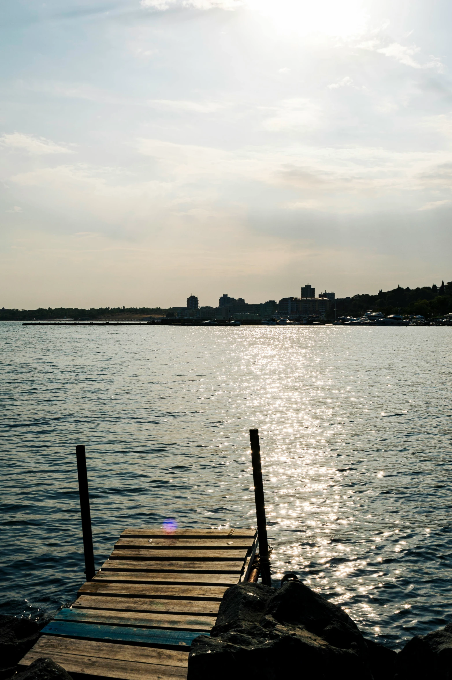 there is water that is very calm and quiet