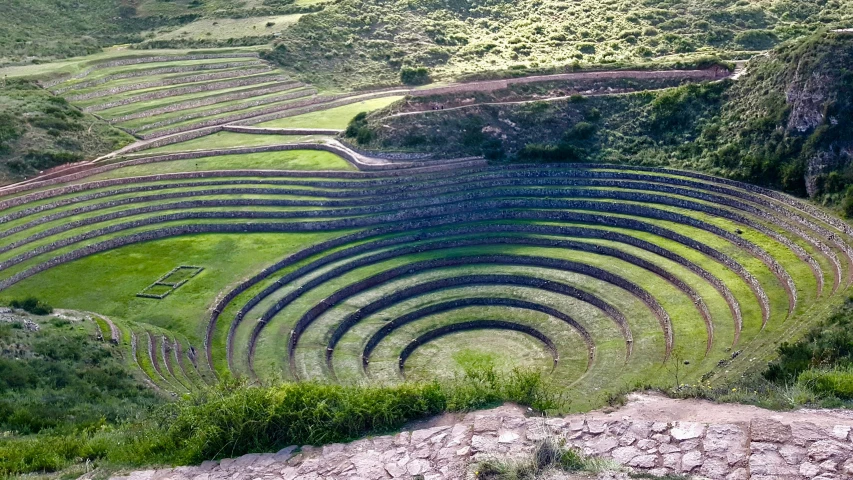 a hill that has some very large rows of seats