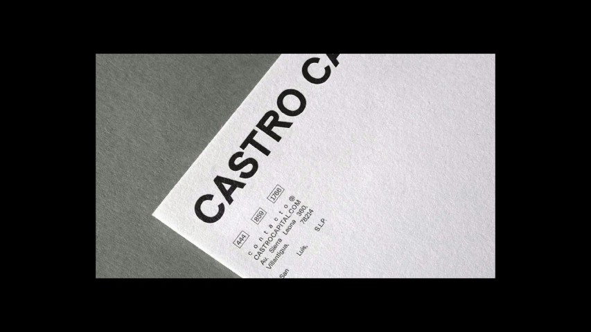 the back of a paper that reads castroo