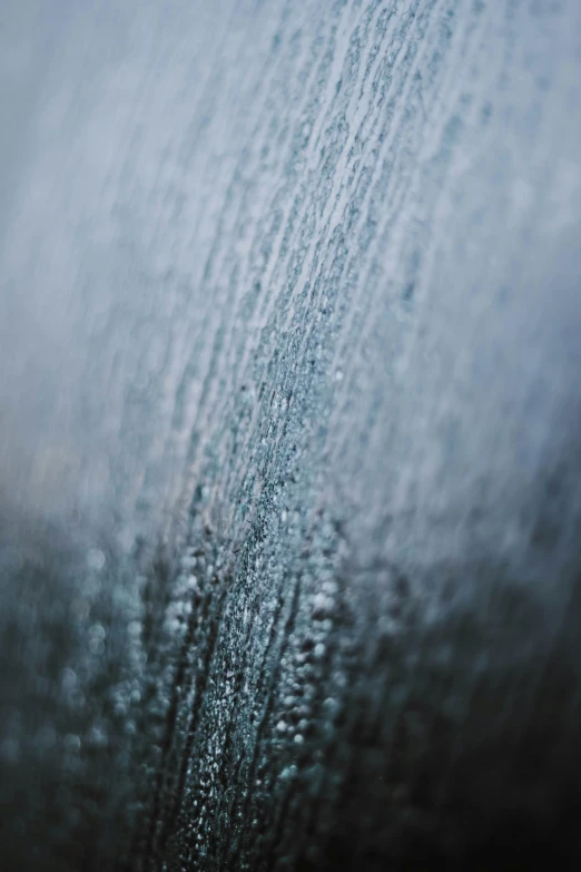 a glass window with the rain drops on it