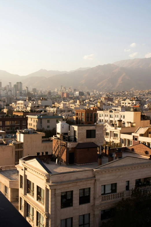 the skyline of some big city with many buildings