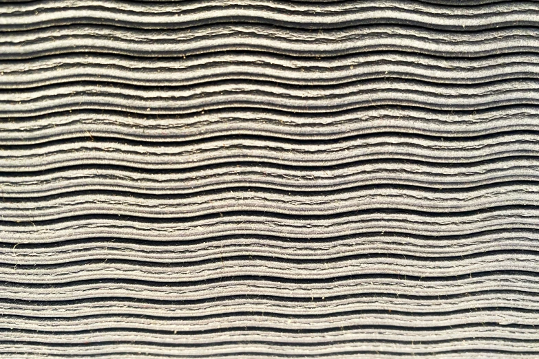 a very large wavy pattern in black and white
