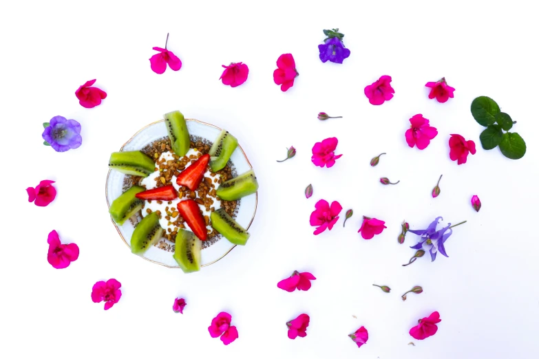 a plate with several pieces of green vegetables