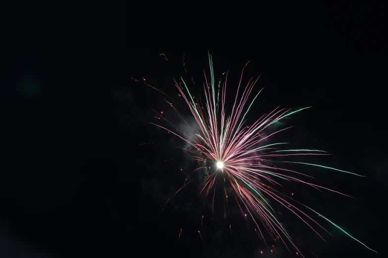 fireworks with colorful lights on dark sky background