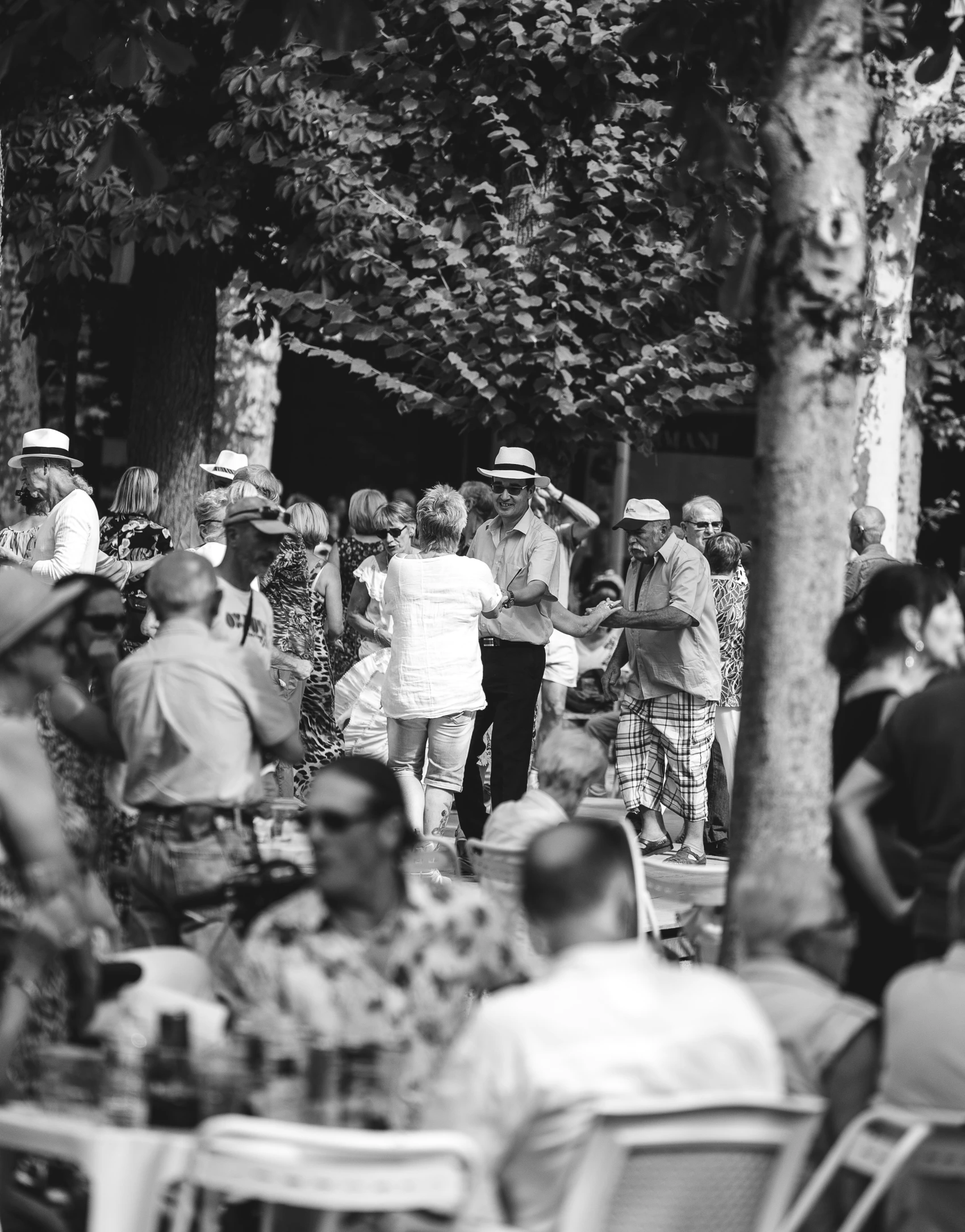 a group of people at an outdoor event