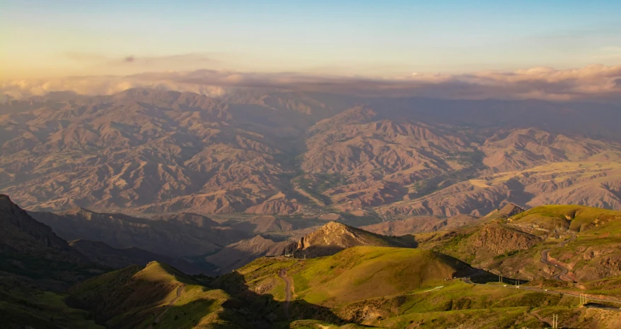 a view of the mountains, from above