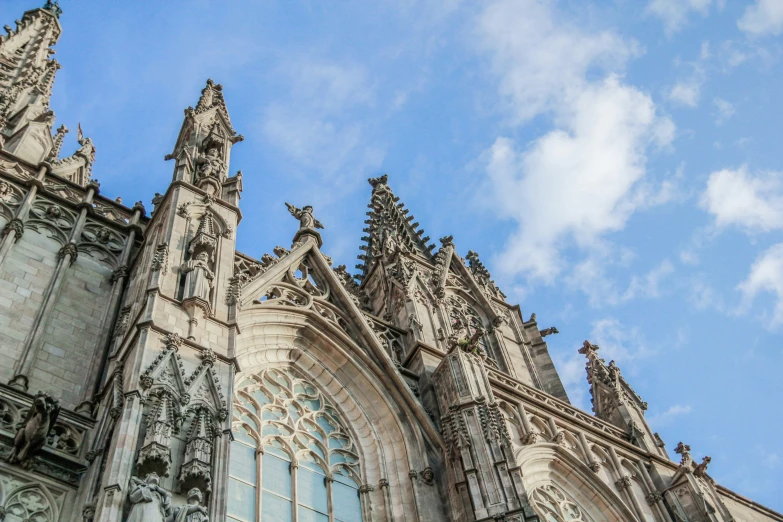 a very large gothic church with its high towers