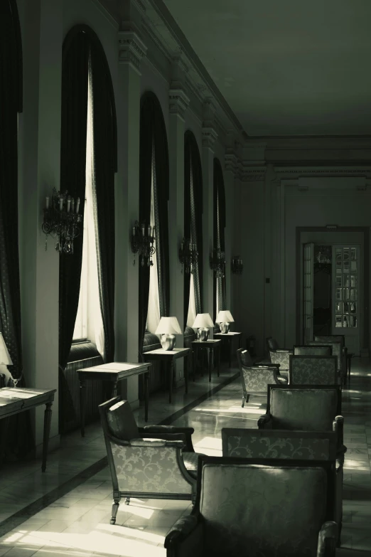 an old po of an elegant room with chairs