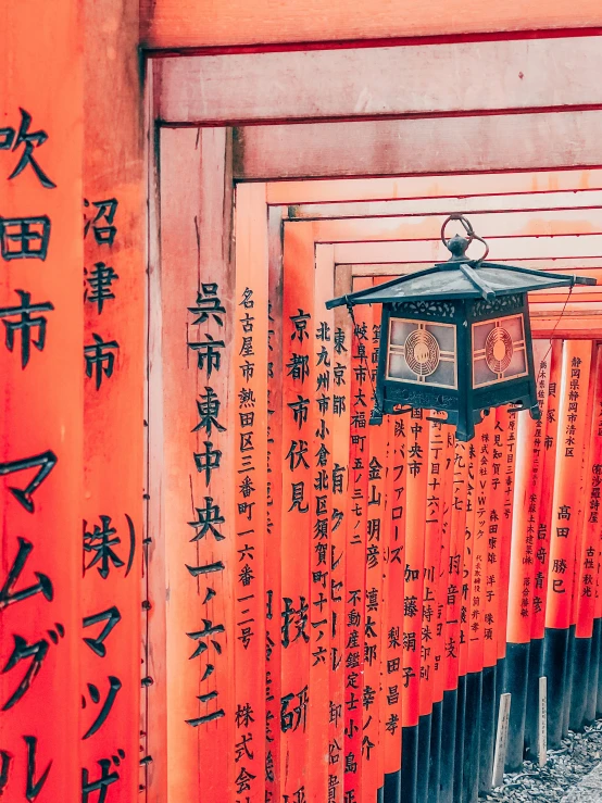 this is a lantern with oriental writing on it