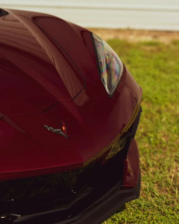 a close up of the tail end of a car