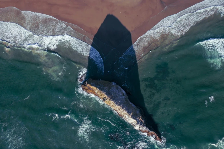 an aerial po of the water and land