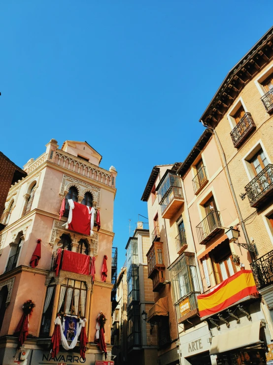 a small street with buildings lining the sides