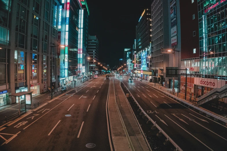 an urban view in the night time