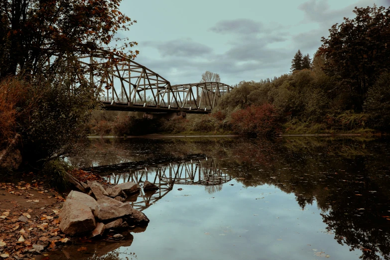 a bridge that is over some water