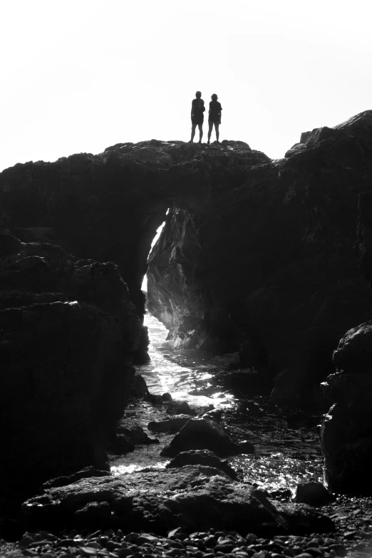 a couple on the top of a cliff