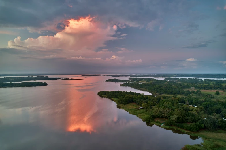 a scenic view of the sky over a body of water