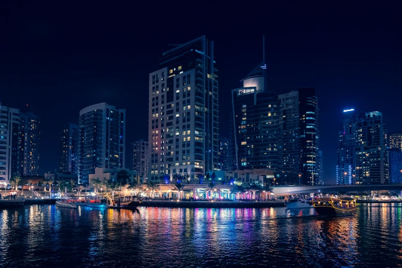 a body of water with many buildings on either side