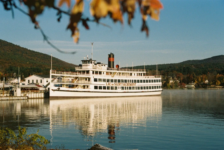 a cruise ship that is sitting in the water