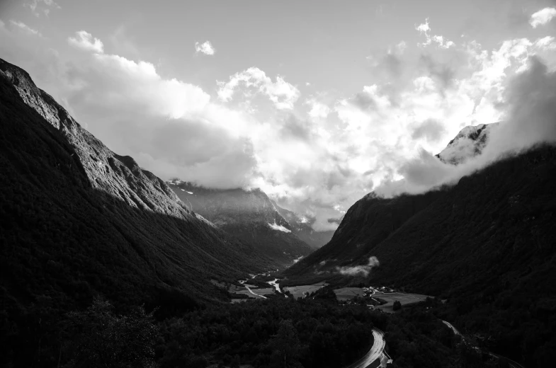 the view of the mountain side during sunset