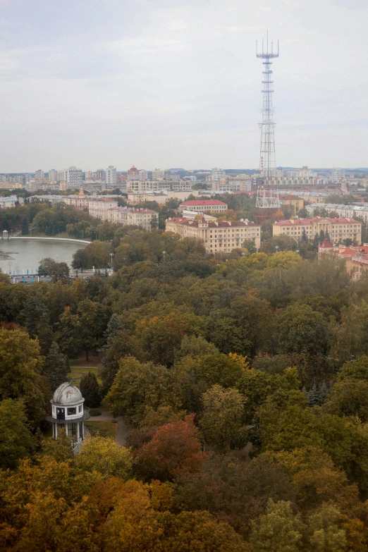 there is a view of a city from a hill